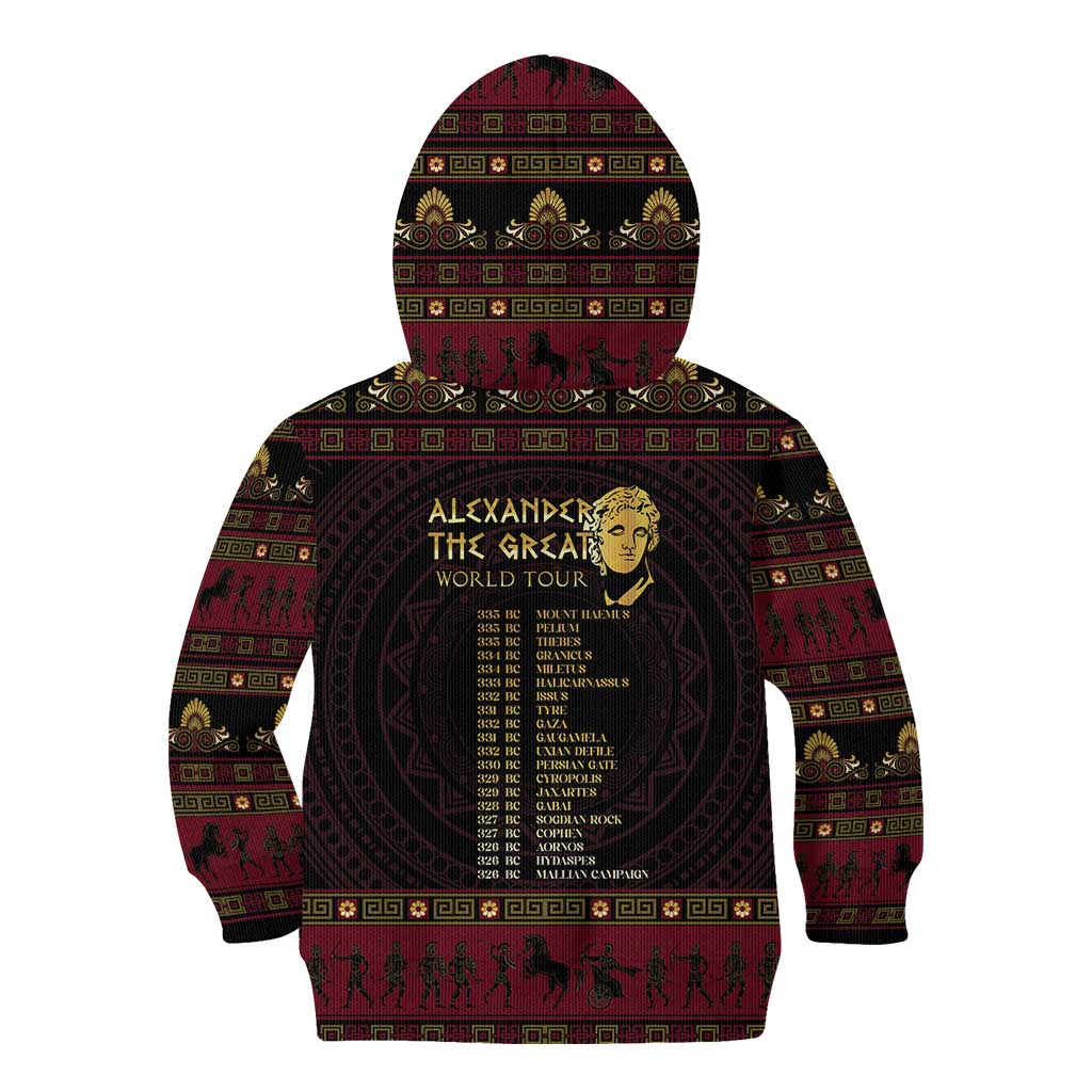 Macedonian Empire Kid Hoodie Alexander The Great World Tour - Wonder Print Shop