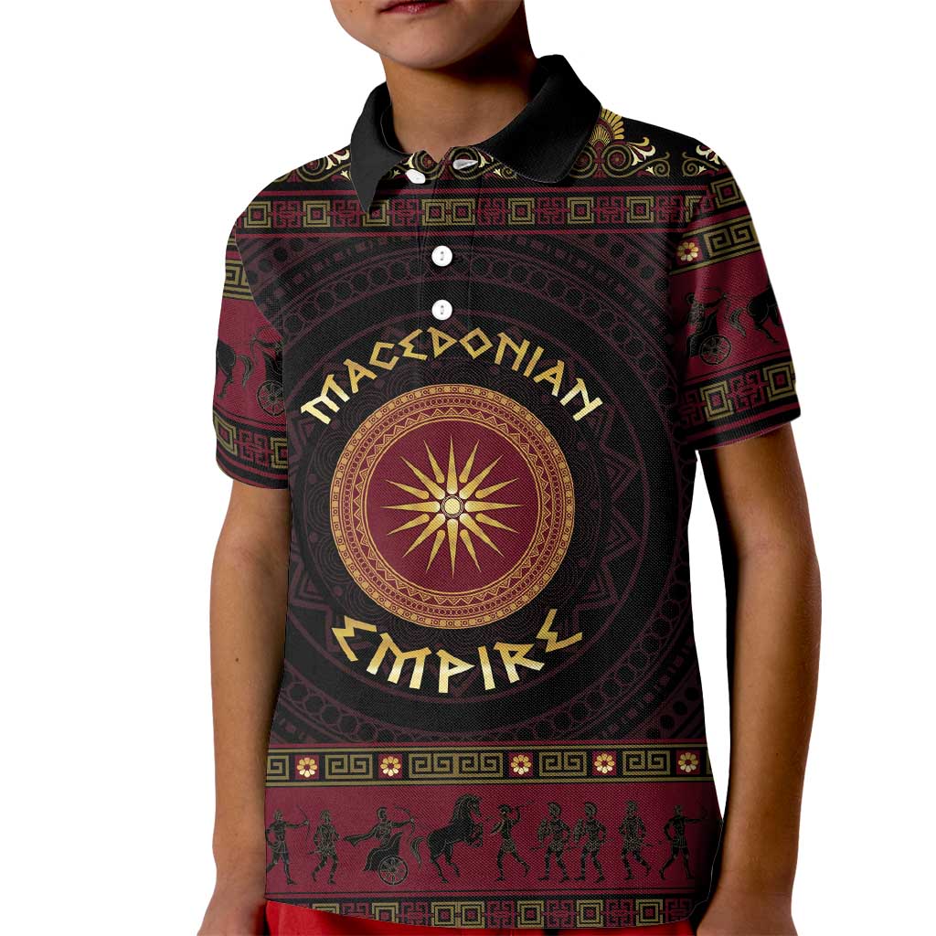 Macedonian Empire Kid Polo Shirt Alexander The Great World Tour - Wonder Print Shop
