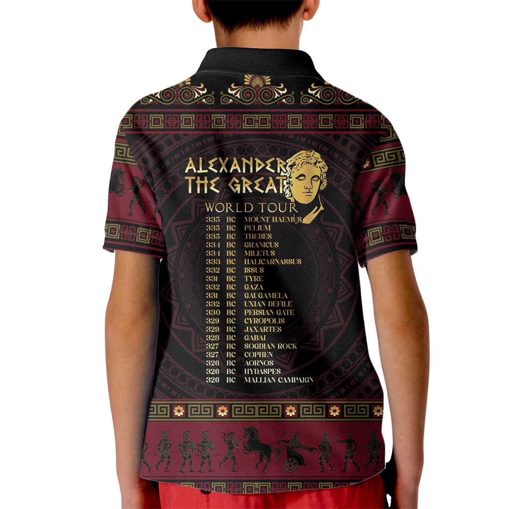 Macedonian Empire Kid Polo Shirt Alexander The Great World Tour - Wonder Print Shop