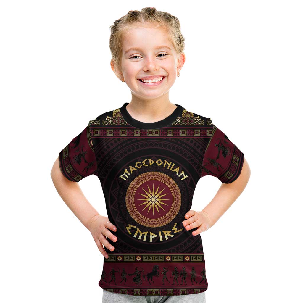 Macedonian Empire Kid T Shirt Alexander The Great World Tour - Wonder Print Shop