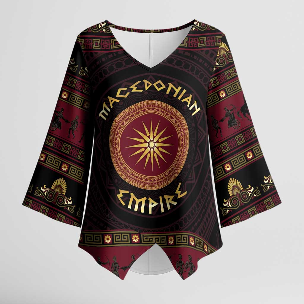 Macedonian Empire Kimono Sleeve Blouse Alexander The Great World Tour - Wonder Print Shop