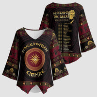 Macedonian Empire Kimono Sleeve Blouse Alexander The Great World Tour - Wonder Print Shop