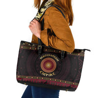 Macedonian Empire Leather Tote Bag Alexander The Great World Tour - Wonder Print Shop