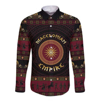 Macedonian Empire Long Sleeve Button Shirt Alexander The Great World Tour - Wonder Print Shop