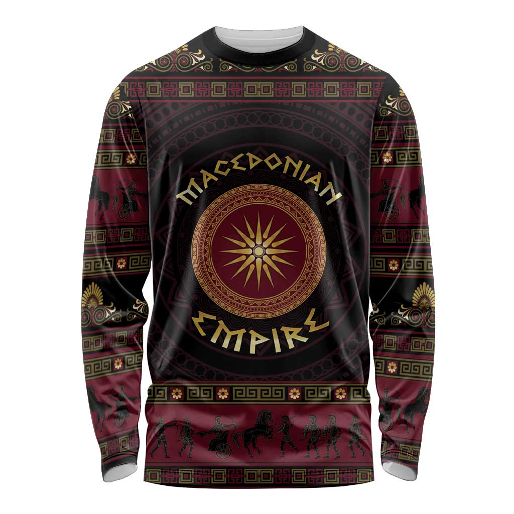 Macedonian Empire Long Sleeve Shirt Alexander The Great World Tour - Wonder Print Shop