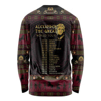 Macedonian Empire Long Sleeve Shirt Alexander The Great World Tour - Wonder Print Shop