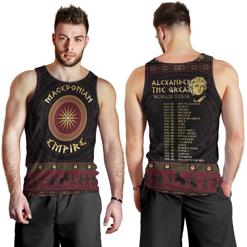 Macedonian Empire Men Tank Top Alexander The Great World Tour - Wonder Print Shop