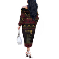 Macedonian Empire Off The Shoulder Long Sleeve Dress Alexander The Great World Tour - Wonder Print Shop