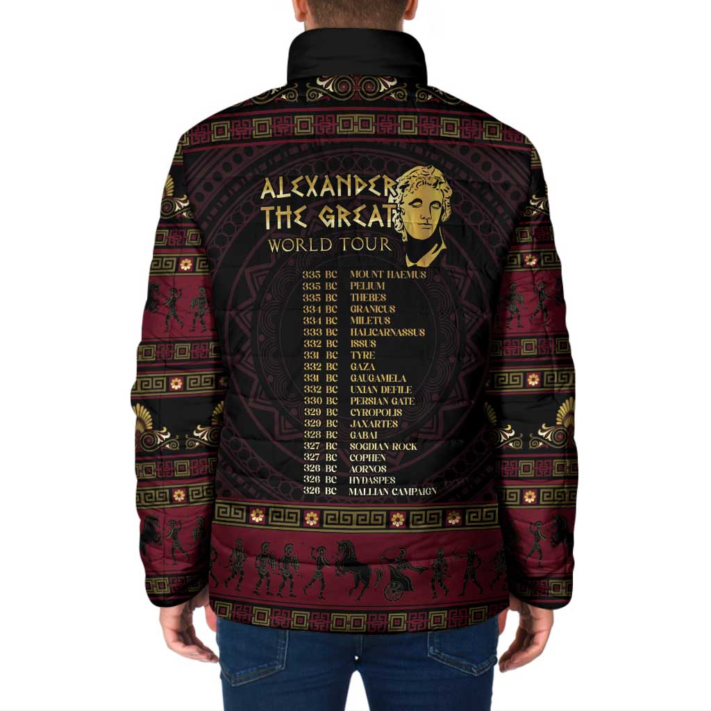 Macedonian Empire Padded Jacket Alexander The Great World Tour - Wonder Print Shop