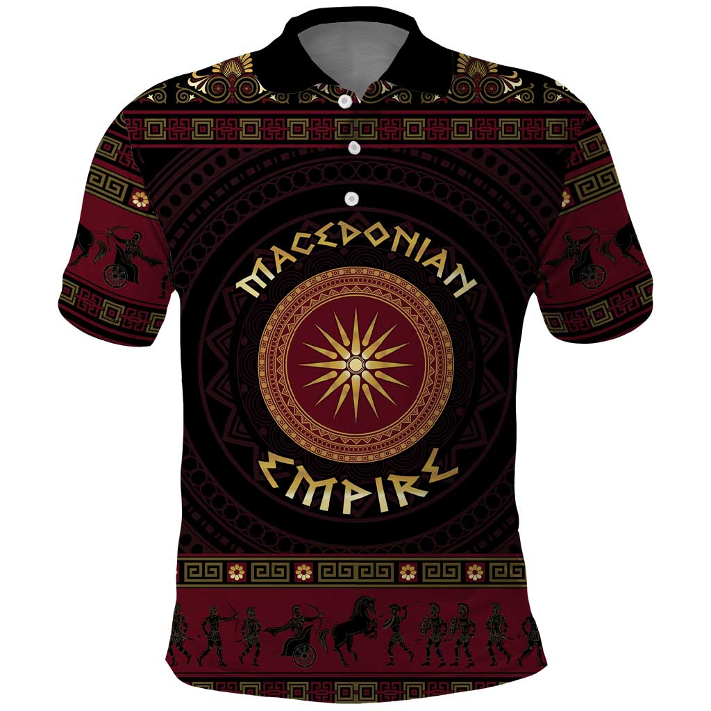 Macedonian Empire Polo Shirt Alexander The Great World Tour - Wonder Print Shop