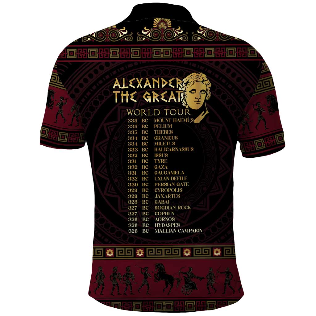 Macedonian Empire Polo Shirt Alexander The Great World Tour - Wonder Print Shop