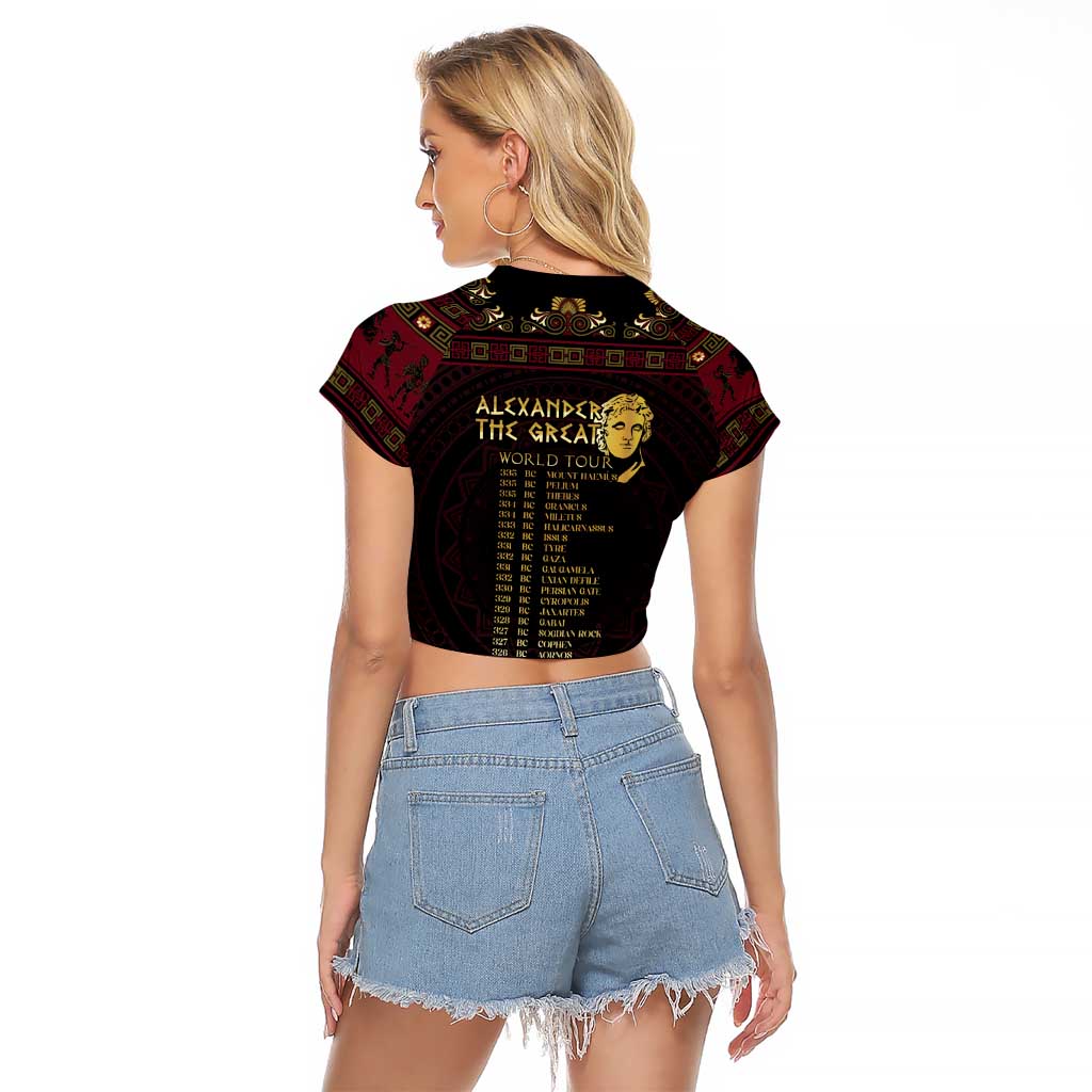 Macedonian Empire Raglan Cropped T Shirt Alexander The Great World Tour - Wonder Print Shop