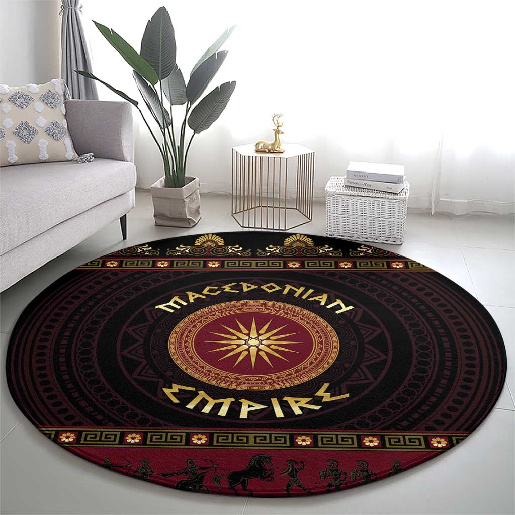 Macedonian Empire Round Carpet Alexander The Great World Tour - Wonder Print Shop