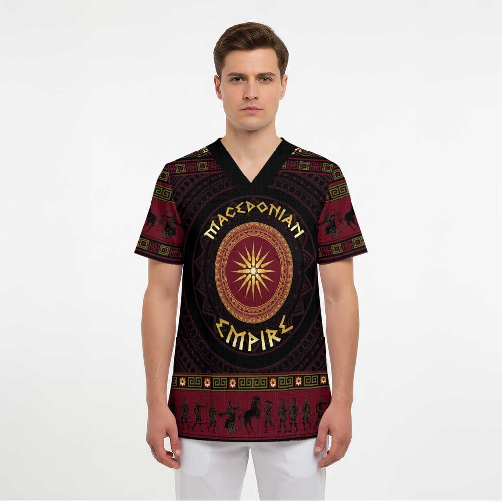 Macedonian Empire Scrub Top Alexander The Great World Tour - Wonder Print Shop