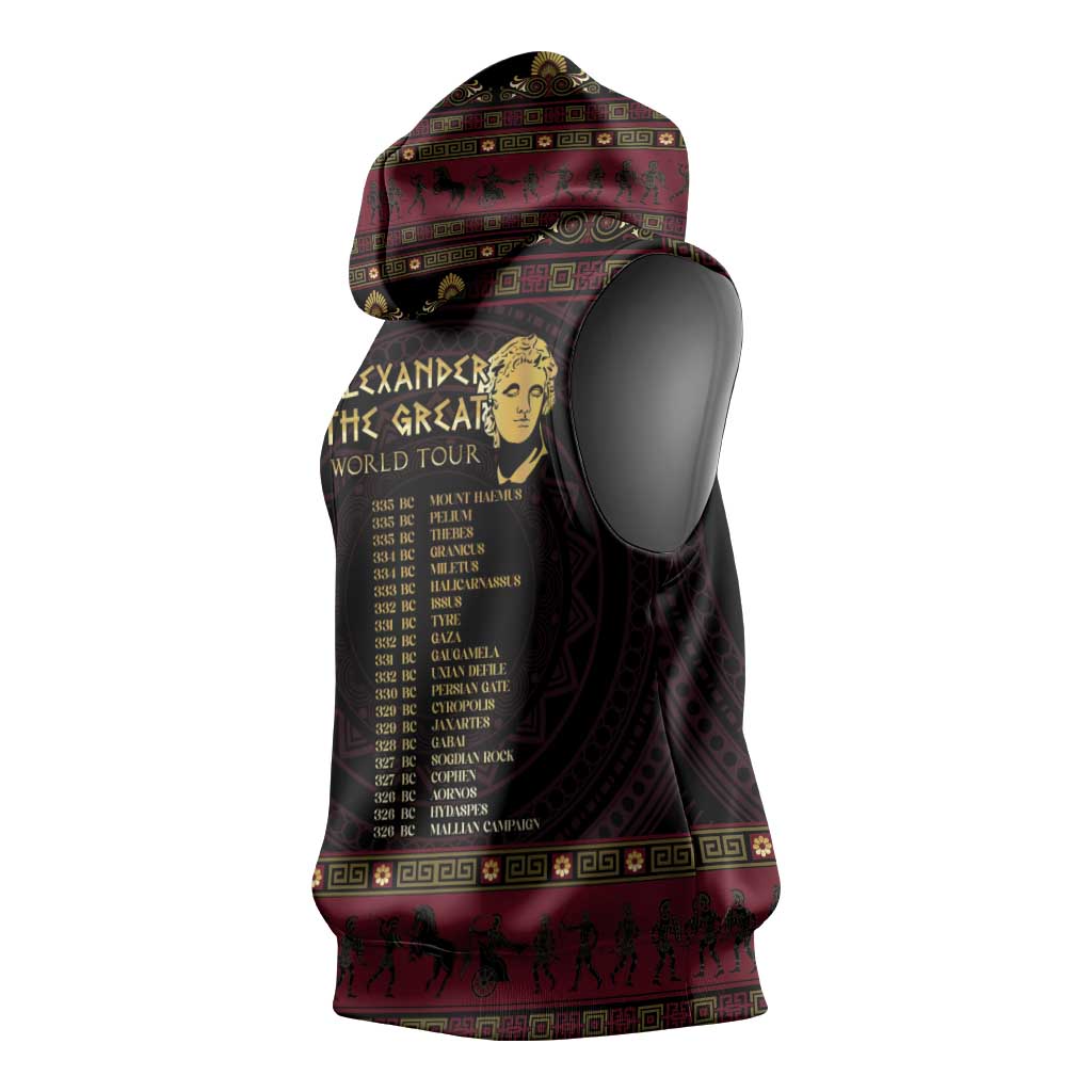 Macedonian Empire Sleeveless Hoodie Alexander The Great World Tour - Wonder Print Shop