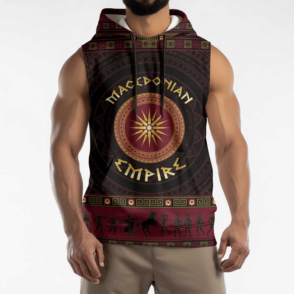 Macedonian Empire Sleeveless Hoodie Alexander The Great World Tour - Wonder Print Shop