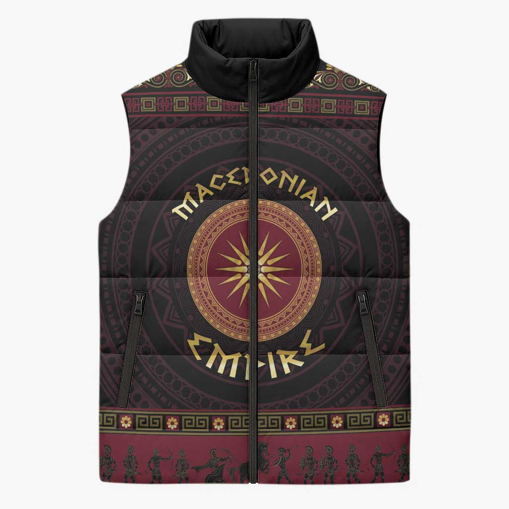 Macedonian Empire Sleeveless Puffer Jacket Alexander The Great World Tour - Wonder Print Shop