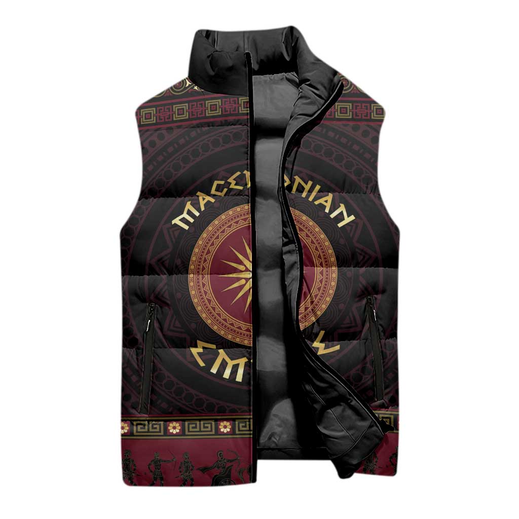 Macedonian Empire Sleeveless Puffer Jacket Alexander The Great World Tour - Wonder Print Shop