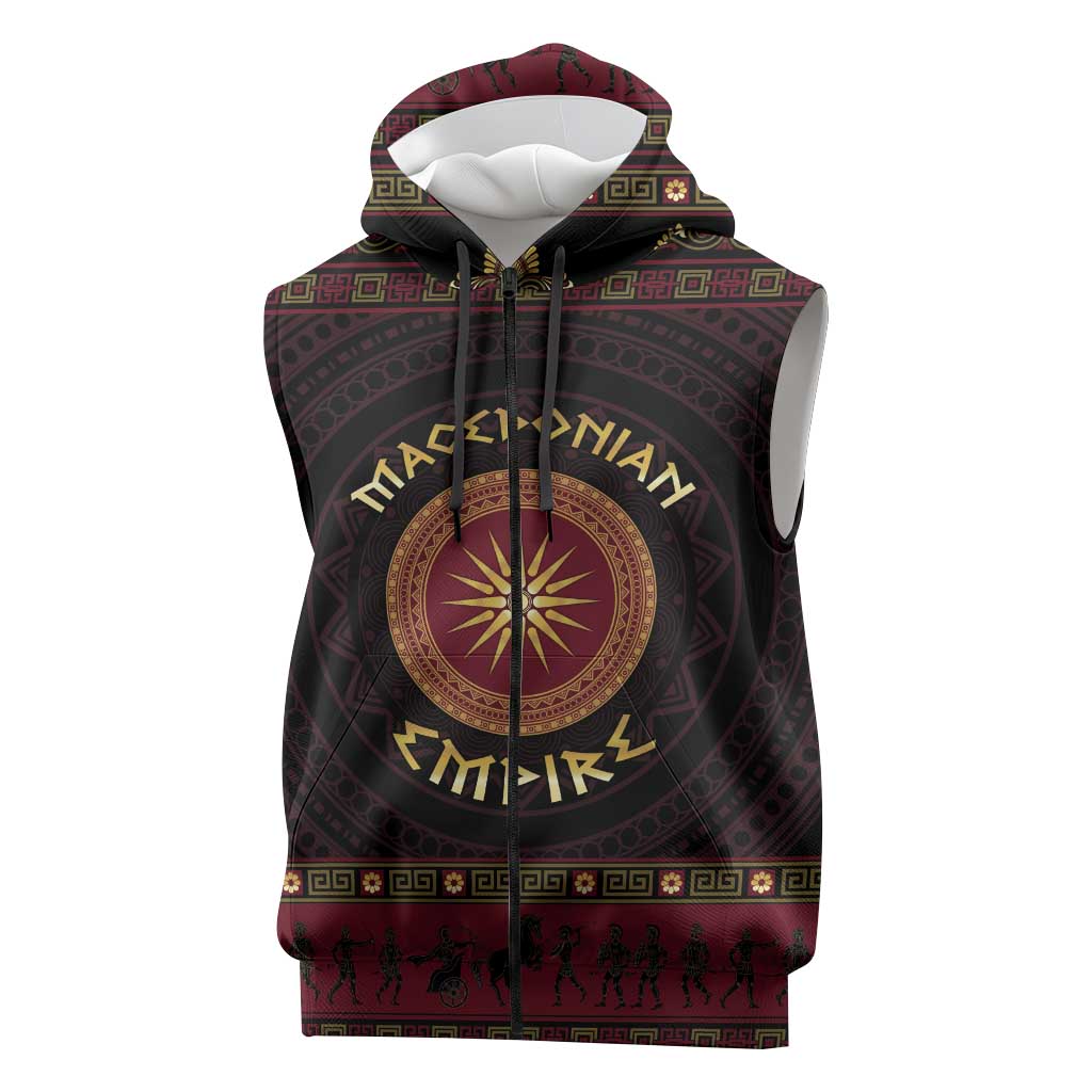 Macedonian Empire Sleeveless Zip Hoodie Alexander The Great World Tour - Wonder Print Shop