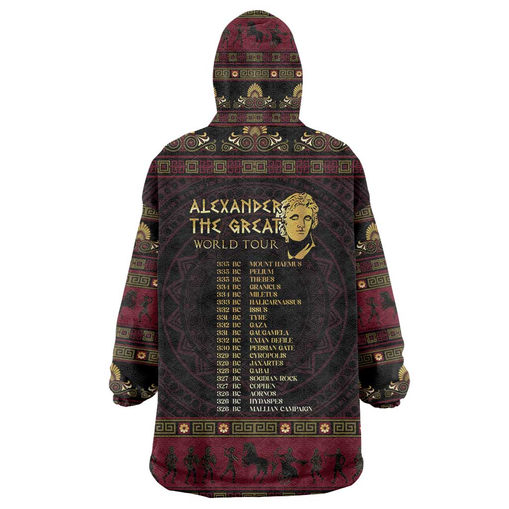 Macedonian Empire Wearable Blanket Hoodie Alexander The Great World Tour - Wonder Print Shop