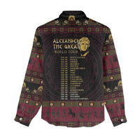 Macedonian Empire Women Casual Shirt Alexander The Great World Tour - Wonder Print Shop