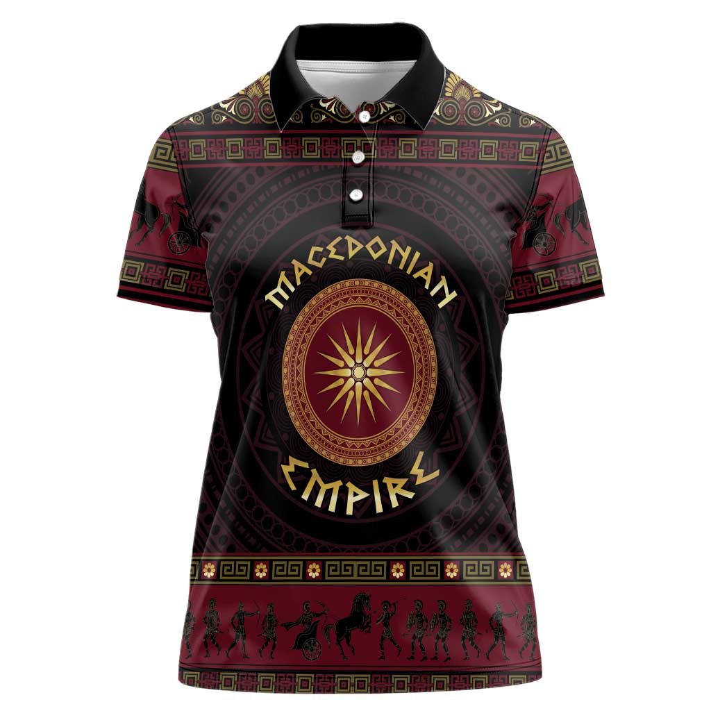 Macedonian Empire Women Polo Shirt Alexander The Great World Tour - Wonder Print Shop