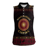 Macedonian Empire Women Sleeveless Polo Shirt Alexander The Great World Tour - Wonder Print Shop