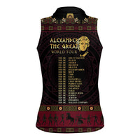 Macedonian Empire Women Sleeveless Polo Shirt Alexander The Great World Tour - Wonder Print Shop