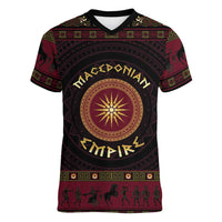 Macedonian Empire Women V-Neck T-Shirt Alexander The Great World Tour - Wonder Print Shop