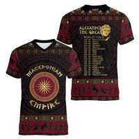 Macedonian Empire Women V-Neck T-Shirt Alexander The Great World Tour - Wonder Print Shop