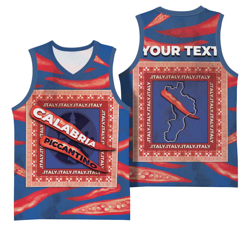 Personalized Italy Calabria Basketball Jersey Piccantino Vintage Style