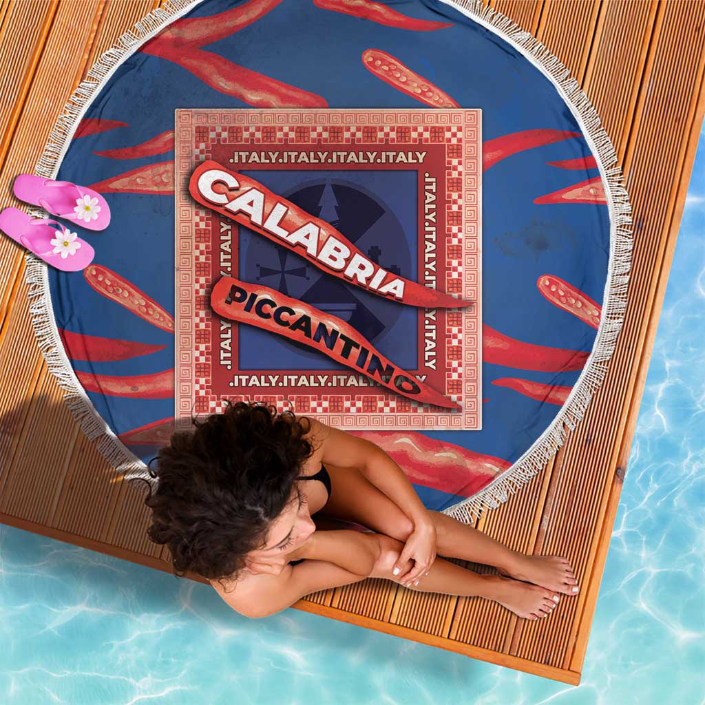 Italy Calabria Beach Blanket Piccantino Vintage Style