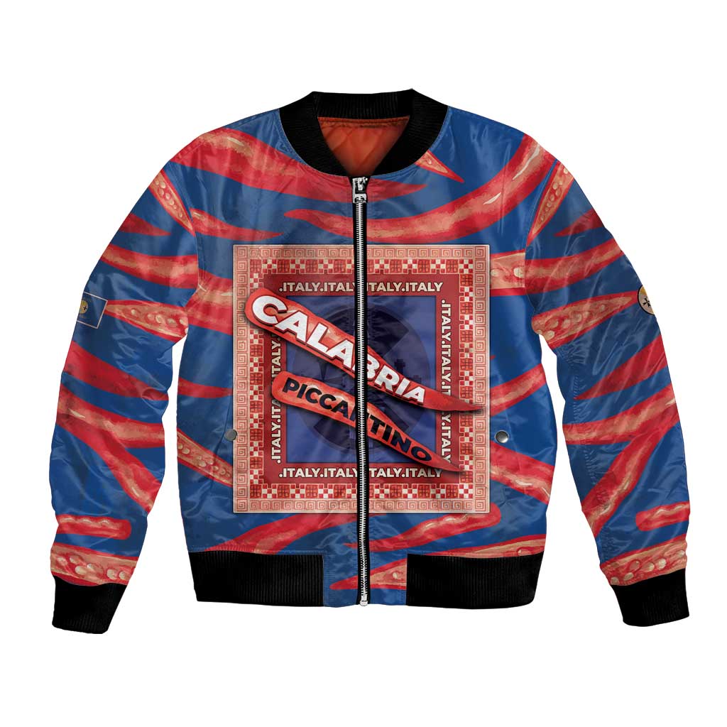 Personalized Italy Calabria Bomber Jacket Piccantino Vintage Style