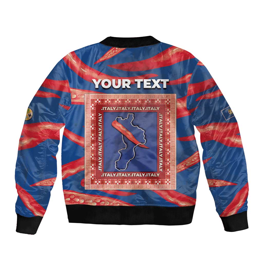 Personalized Italy Calabria Bomber Jacket Piccantino Vintage Style