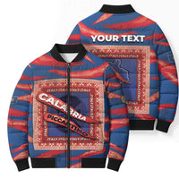 Personalized Italy Calabria Bomber Puffer Jacket Piccantino Vintage Style