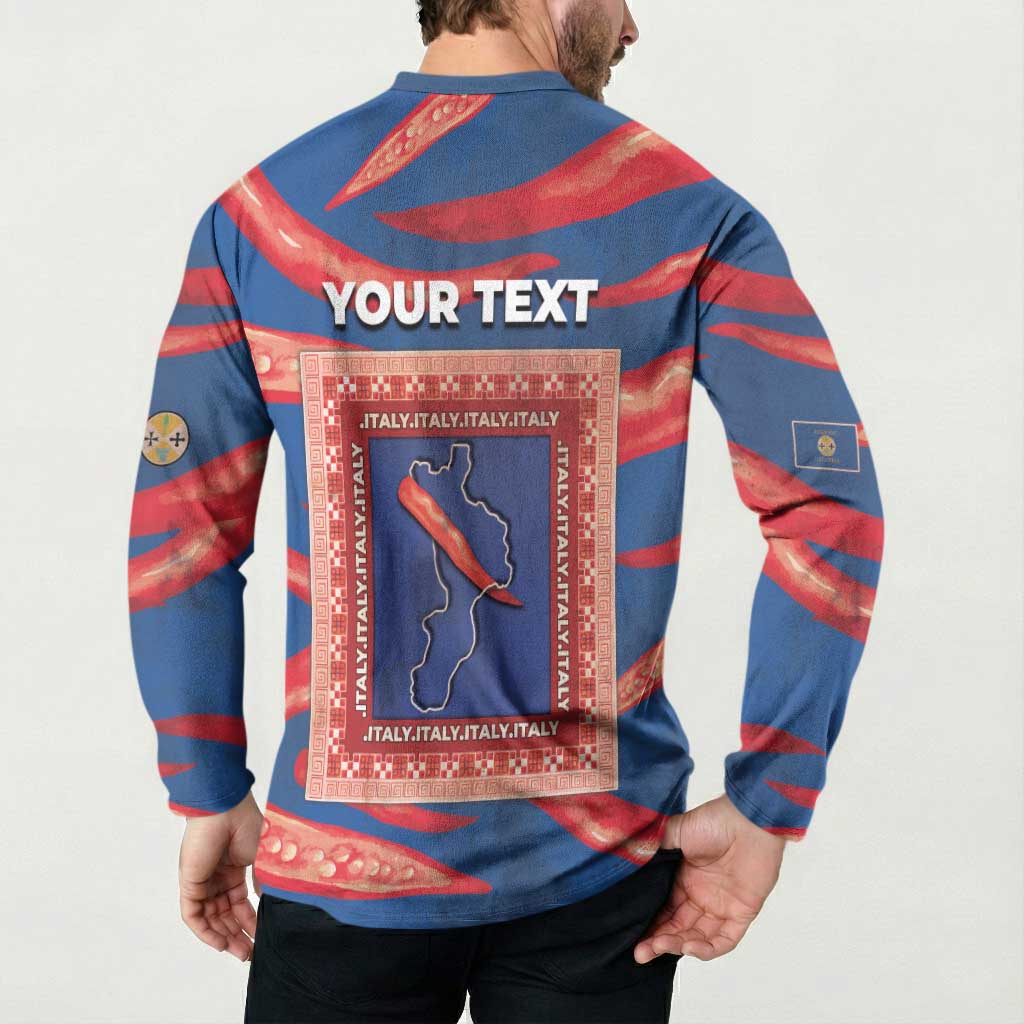 Personalized Italy Calabria Button Sweatshirt Piccantino Vintage Style