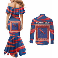 Personalized Italy Calabria Couples Matching Mermaid Dress and Long Sleeve Button Shirt Piccantino Vintage Style