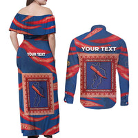 Personalized Italy Calabria Couples Matching Off Shoulder Maxi Dress and Long Sleeve Button Shirt Piccantino Vintage Style