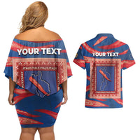 Personalized Italy Calabria Couples Matching Off Shoulder Short Dress and Hawaiian Shirt Piccantino Vintage Style
