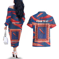 Personalized Italy Calabria Couples Matching Off The Shoulder Long Sleeve Dress and Hawaiian Shirt Piccantino Vintage Style