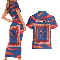Personalized Italy Calabria Couples Matching Short Sleeve Bodycon Dress and Hawaiian Shirt Piccantino Vintage Style