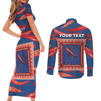 Personalized Italy Calabria Couples Matching Short Sleeve Bodycon Dress and Long Sleeve Button Shirt Piccantino Vintage Style