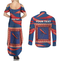 Personalized Italy Calabria Couples Matching Summer Maxi Dress and Long Sleeve Button Shirt Piccantino Vintage Style