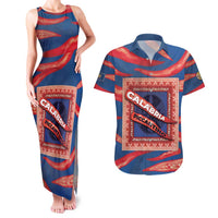 Personalized Italy Calabria Couples Matching Tank Maxi Dress and Hawaiian Shirt Piccantino Vintage Style