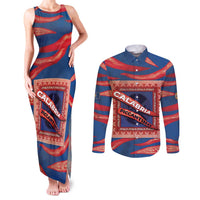 Personalized Italy Calabria Couples Matching Tank Maxi Dress and Long Sleeve Button Shirt Piccantino Vintage Style