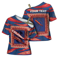 Personalized Italy Calabria Cross Shoulder Shirt Piccantino Vintage Style