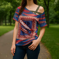 Personalized Italy Calabria Cross Shoulder Shirt Piccantino Vintage Style