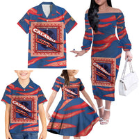 Personalized Italy Calabria Family Matching Off The Shoulder Long Sleeve Dress and Hawaiian Shirt Piccantino Vintage Style