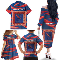 Personalized Italy Calabria Family Matching Off The Shoulder Long Sleeve Dress and Hawaiian Shirt Piccantino Vintage Style