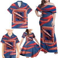 Personalized Italy Calabria Family Matching Off Shoulder Maxi Dress and Hawaiian Shirt Piccantino Vintage Style